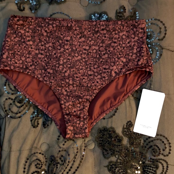 NWT Athleta Triangle Decadent Chocolate Tankini/High Waist Bikini Bottom, B Cup - Picture 14 of 14